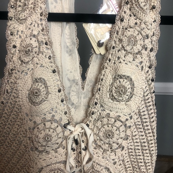 Haute hippie sleeveless crotchet/bedded Dress - Picture 4 of 8